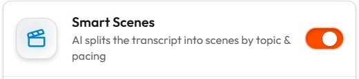 The Smart Scenes toggle switched on